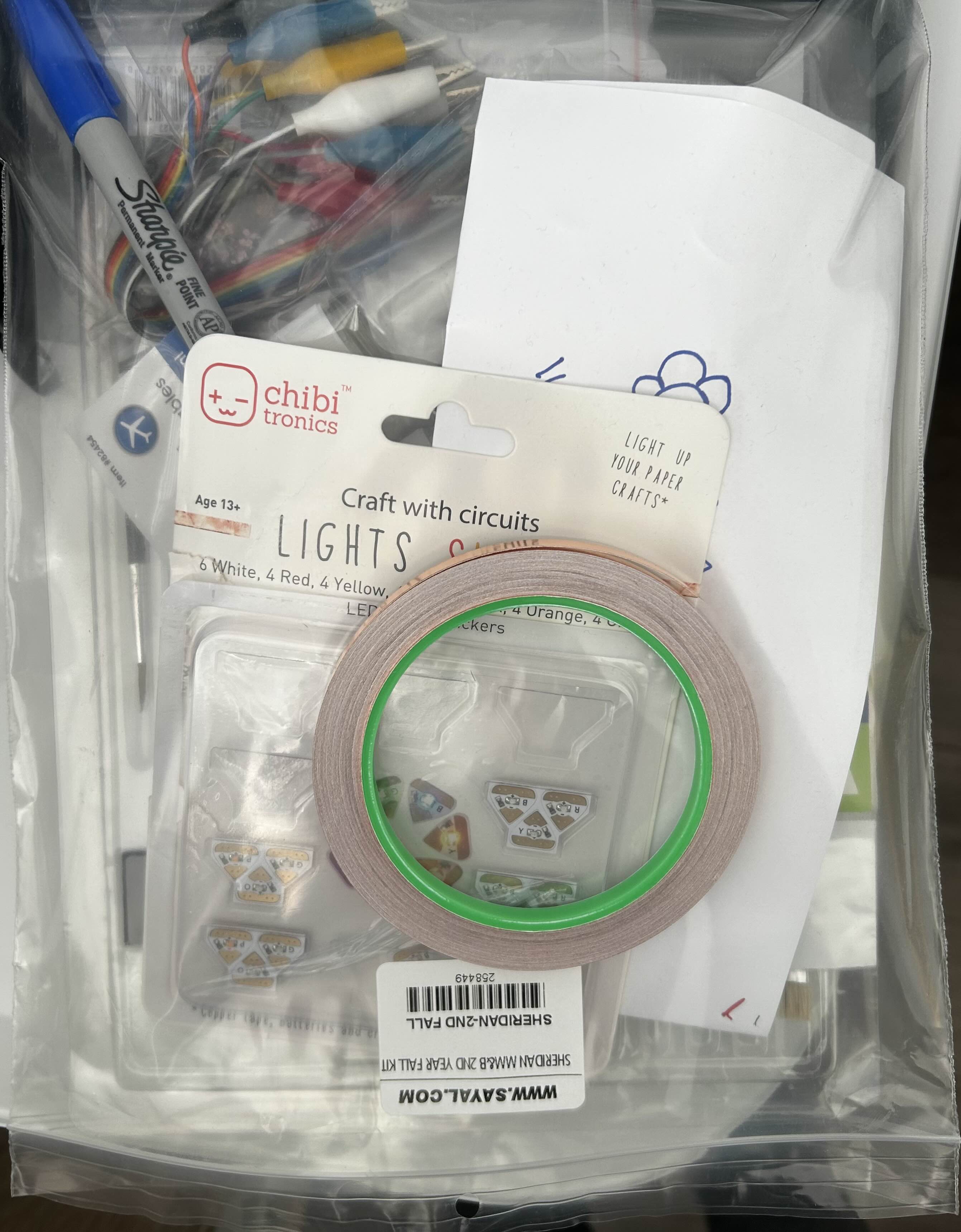 The materials I got from class.