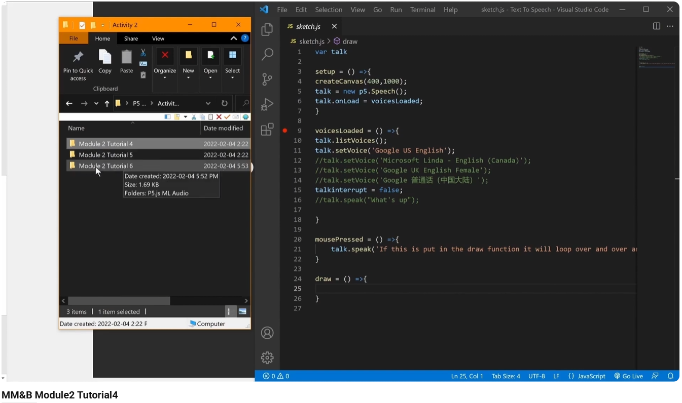 Went back to looking at tutorials.