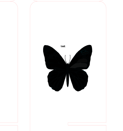 This is the butterfly that I ended up lasercutting, it has a multitude of colour errors