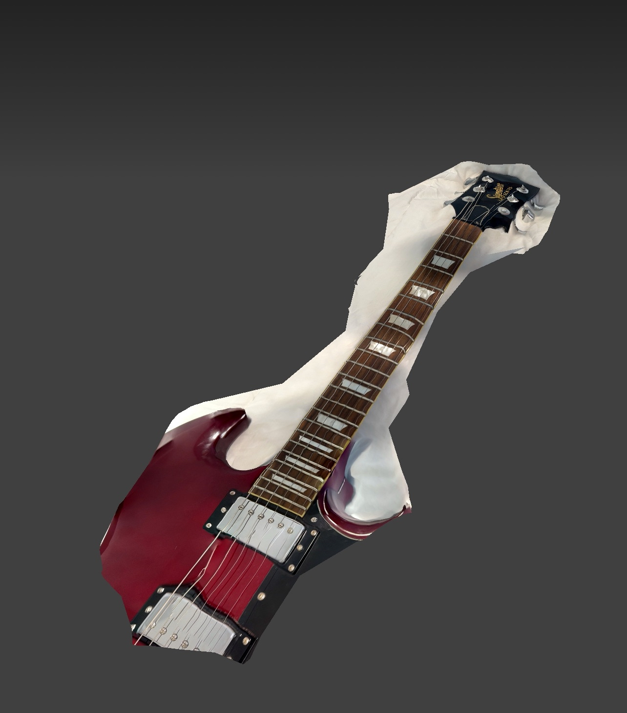 I wanted to try scanning my guitar but didn't know which size mode on Scaniverse would work best so I tried multiple, this was small.